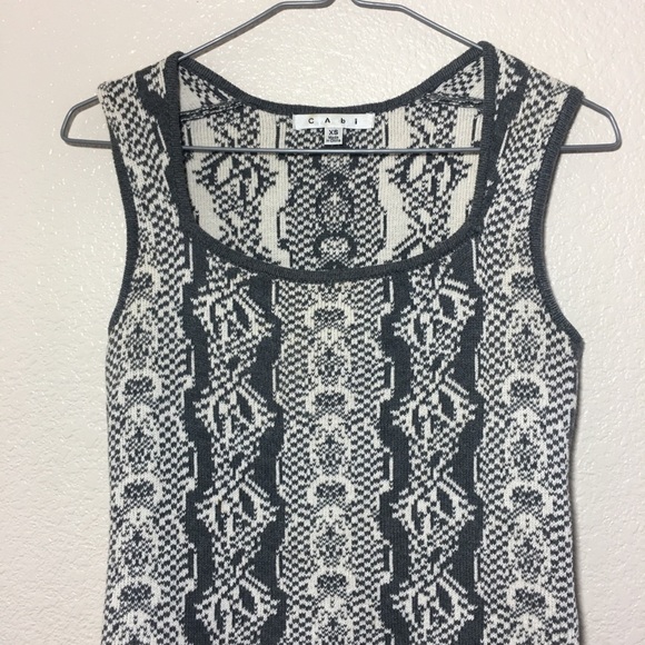 CAbi Peplum Shell Sweater Tank- XS - Picture 3 of 6